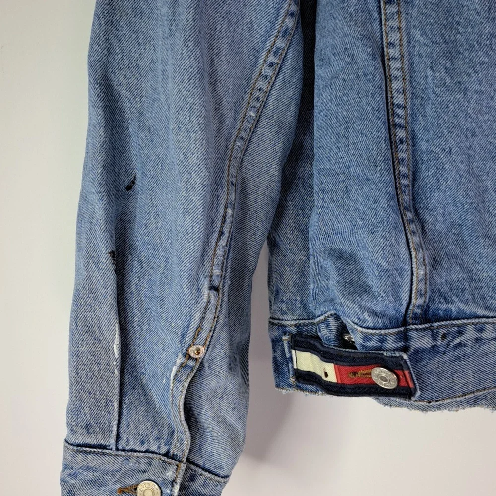 Destroyed Tommy Jean Jacket Size XL - Picture 5 of 17